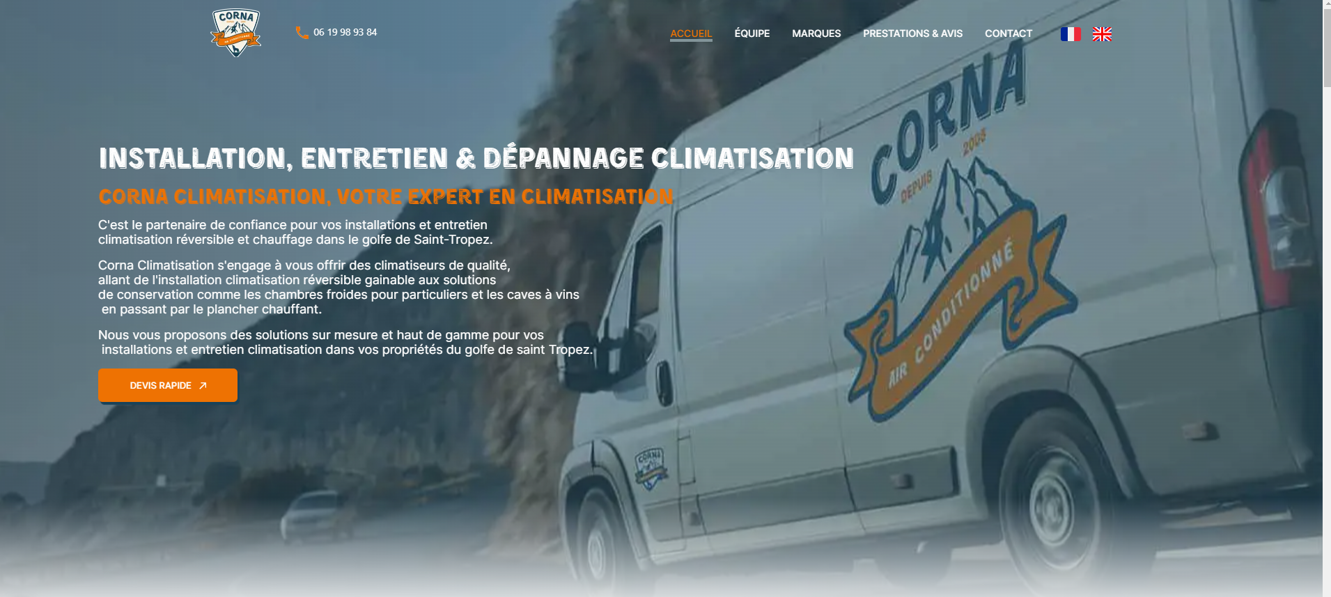 Site vitrine de climatisation