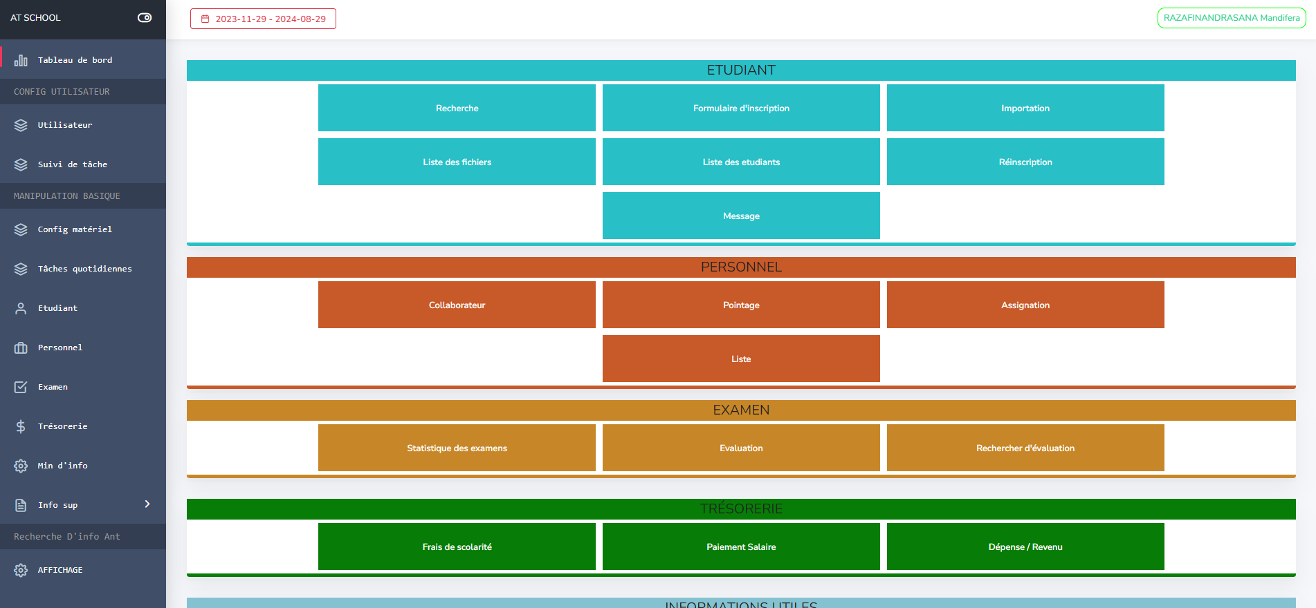 Application de gestion scolaire