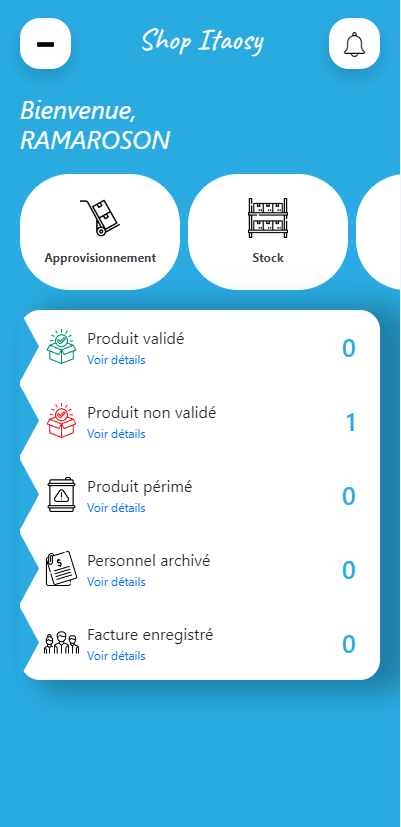 Application de gestion de stock